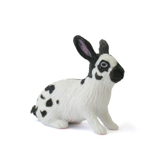 64611 BULLYLAND　ウサギ(白黒)